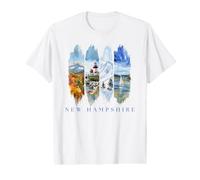 USA State Mountains Lighthouses Vacation New Hampshire Value Graphic T-Shirt