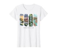USA State Mountains Skyline and Waterfalls Vacation Arkansas T-Shirt