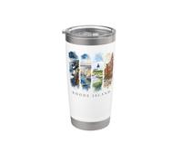 USA State Ocean Coastline Vacation Rhode Island Stainless Steel Insulated Tumbler