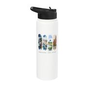 USA State Ocean Coastline Vacation Rhode Island Stainless Steel Insulated Water Bottle