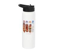 USA State Red Rock Canyons Vacation Utah Stainless Steel Insulated Water Bottle