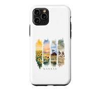 USA State Sunflowers Rock Formations Vacation Kansas Case for iPhone 11 Pro