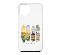 USA State Sunflowers Rock Formations Vacation Kansas Case for iPhone 12/12 Pro