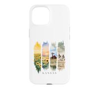 USA State Sunflowers Rock Formations Vacation Kansas Case for iPhone 15