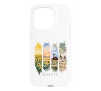 USA State Sunflowers Rock Formations Vacation Kansas Case for iPhone 15 Pro