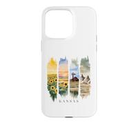 USA State Sunflowers Rock Formations Vacation Kansas Case for iPhone 15 Pro Max