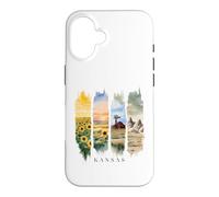 USA State Sunflowers Rock Formations Vacation Kansas Case for iPhone 16