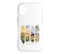 USA State Sunflowers Rock Formations Vacation Kansas Case for iPhone 16 Plus
