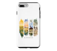 USA State Sunflowers Rock Formations Vacation Kansas Case for iPhone 7 Plus/8 Plus