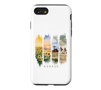 USA State Sunflowers Rock Formations Vacation Kansas Case for iPhone SE (2020) / 7/8