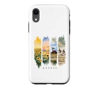 USA State Sunflowers Rock Formations Vacation Kansas Case for iPhone XR