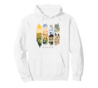 USA State Sunflowers Rock Formations Vacation Kansas Pullover Hoodie