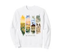 USA State Sunflowers Rock Formations Vacation Kansas Sweatshirt