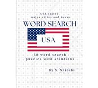 USA states major cities and towns word search: 50 word search puzzles with solutions