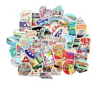 USA Stickers Scrapbook New York Aesthetic Decal Las Vegas Laptop Decal Photo Album Sticker Suitcase Stickers Helmet Grand Canyon Niagara Falls San Francisco Travel Souvenirs New York