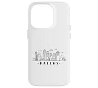 USA Texas Line Art Skyline beautiful city Dallas Case for iPhone 14 Pro