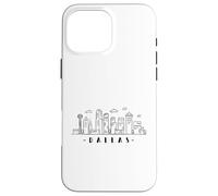 USA Texas Line Art Skyline beautiful city Dallas Case for iPhone 16 Pro Max