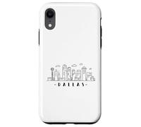 USA Texas Line Art Skyline beautiful city Dallas Case for iPhone XR