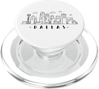 USA Texas Line Art Skyline beautiful city Dallas PopSockets PopGrip for MagSafe