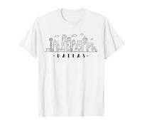 USA Texas Line Art Skyline Beautiful City Dallas T-Shirt