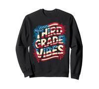 USA THIRD GRADE VIBES Teacher Bruh We Back Cutest Bees Crew Sweatshirt