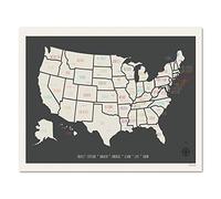 USA Travel Map Wall Art Print, Personalized Travel Map, 05x07 Inch Print, Kid's USA Map, Children's Room Decor, Gender Neutral Nursery, Travel Nursery Decor, Customized Wall Map