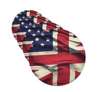 USA Uk Flag Car Air Fresheners Cards Set of 4 Pieces Personalized Car Fresheners Gifts for Men Women Auto Aromatherapy Tablets Hanging Scented Cards for Wardrobe Bathroom