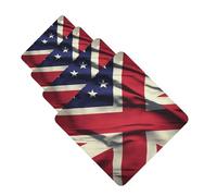 USA Uk Flag Car Air Fresheners Cards Set of 4 Pieces Personalized Car Fresheners Gifts for Men Women Auto Aromatherapy Tablets Hanging Scented Cards for Wardrobe Bathroom