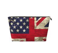 USA UK Flag Printed Travel Toiletry Bag - Handbag Organizer, Purse Organiser Insert Handbag,Inner Storage Bag in Bag with Zipper Bag