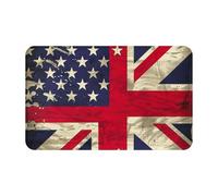 Usa Uk Flag Printed Washable Rug- Non-Slip Area Rugs, Small Entryway Rug,Indoor Mat, Entrance Carpet 49×80 Cm