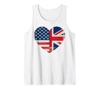 USA UK Heart - Dual Citizenship Tank Top