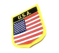 USA United States of America American Stars & Stripes Flag Iron On Embroidered Fabric Sew On Patch Pack of 1
