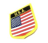 USA United States of America American Stars & Stripes Flag Iron On Embroidered Fabric Sew On Patch Pack of 3