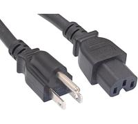 USA United States of America and Canada C15 Power Supply Cord Cable Plug with Notch - IEC Socket Hot Conditioned for Cisco Switches, PC, Monitor Server, Wall Paper Stripper Steamer, Crock Pot 2m Long