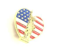 USA United States of America Flag New York Statue of Liberty American Lady Liberty Metal Enamel Pin Badge