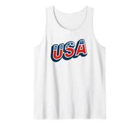 USA Vintage American Pride Retro Throwback Patriotic Tank Top