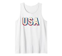 USA Vintage American Pride Retro Throwback Patriotic Tank Top