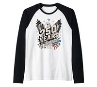 USA - Vintage in God We Trust Eagle 1776-2026 - 250 Years Raglan Baseball Tee