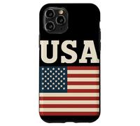 USA Vintage Rustic American Flag Patriotic Independence Day Case for iPhone 11 Pro