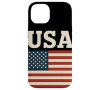 USA Vintage Rustic American Flag Patriotic Independence Day Case for iPhone 14