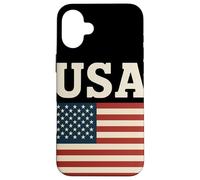 USA Vintage Rustic American Flag Patriotic Independence Day Case for iPhone 16 Plus