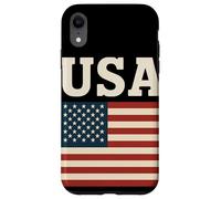 USA Vintage Rustic American Flag Patriotic Independence Day Case for iPhone XR