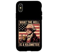 Usa What The Hell Is A Kilometer Georg Washington Case for iPhone X/XS