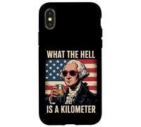 Usa What The Hell Is A Kilometer Georg Washington Case for iPhone X/XS