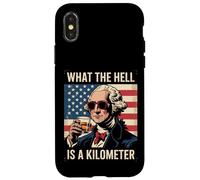 Usa What The Hell Is A Kilometer Georg Washington Case for iPhone X/XS