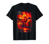 USA Wilderness - Bald Eagle, Bear, Wolf Art T-Shirt