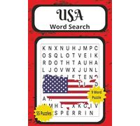 USA Word Search: 110 Page 55 Puzzles 9 Words, Word Search for Adults Teens Seniors, Patriotic Word Search