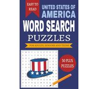 USA Word Search Book: Word Searches with Easy to Read Print about the USA, States, and More | 6x9 inches, 110 pages | 50+ Puzzles... Gifts for Vacations, Holidays and Free Times