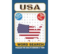 USA Word Search Puzzle Book: Word Search with Easy to Read Print about USA, America, American cities and More| 6x9 inches, 120 Pages| 50+ Puzzles... Gift for Vacations, Holidays and Free Times