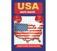 USA word search puzzle book: word searches with easy to read print about the USA, presidents, landmarks 6x9 inches,110 pages 50 plus puzzles ... gift for vacations, holidays and free times